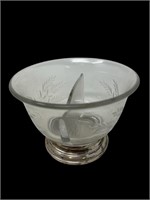 Sterling silver and Cut glass separated bowl