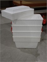 (4) New Lifoam 36 Can Styrofoam Coolers with Lids