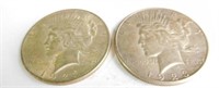 (2) 1923 Silver Peace dollars