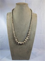 SS Vtg N/A Tested Bead Necklace