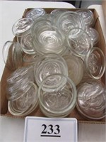 Flat Full of Assorted Glass Canning Jar Lids