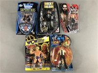 5pc NIP Wrestling & Rocky Figures