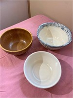 3 Bowls (Incl. McCoy & House's Pottery)