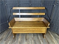 Nice Oak Buggy Storage Bench