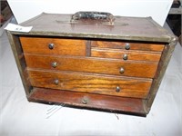 Antique Wooden Machinist Box