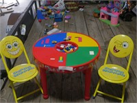 Lego table, Legos and chairs