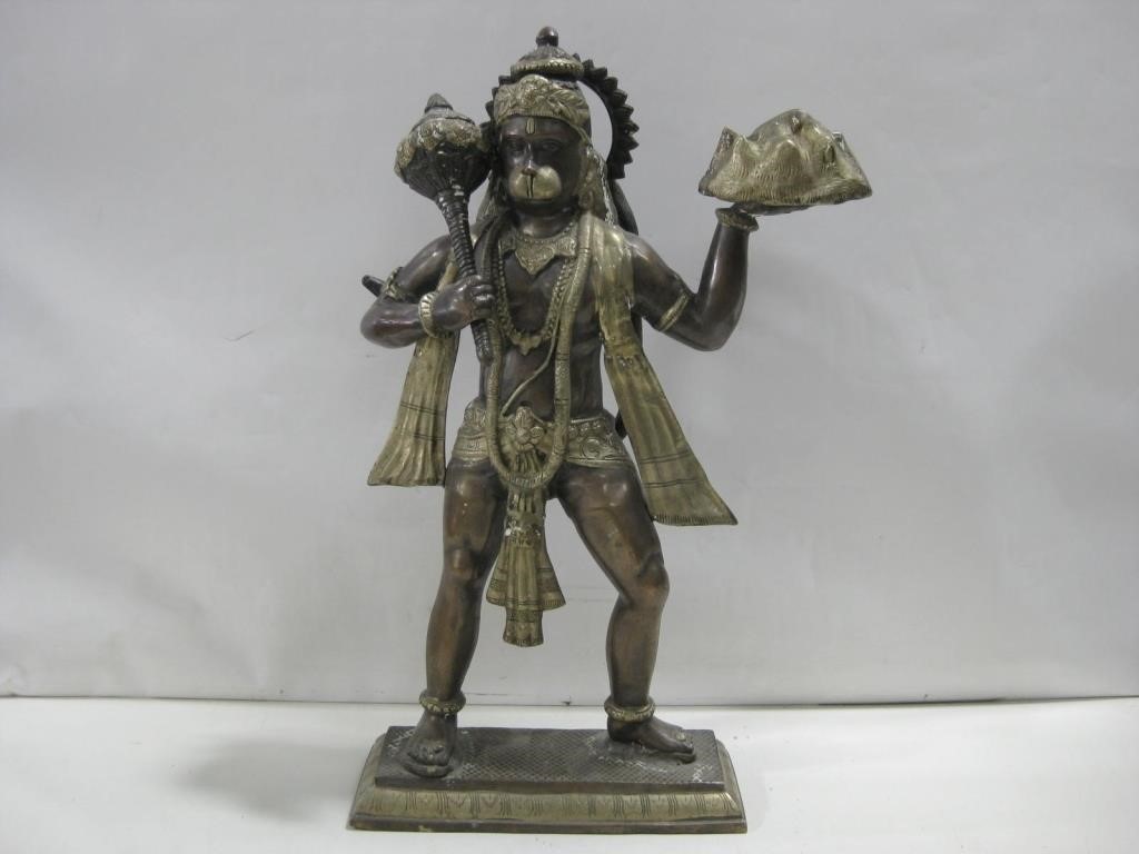 24" Tall Brass India Goddess Statue