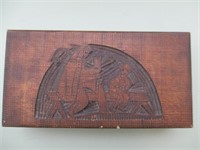Vintage Relief carved Wooden Box
