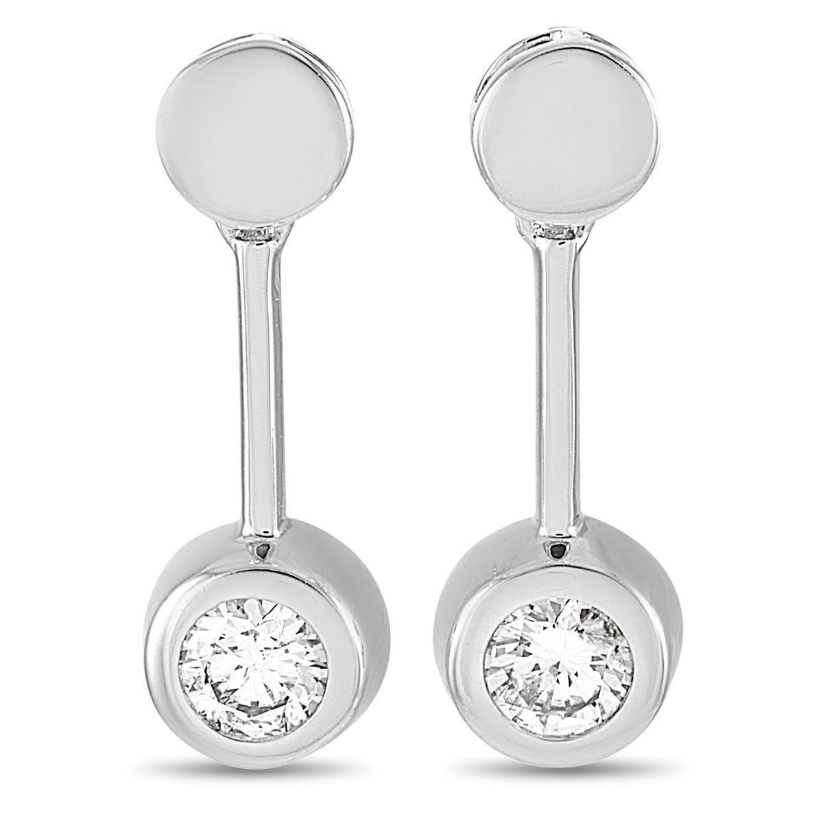 14K White Gold 0.58 ct Diamond Earrings