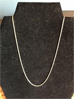 16in Gold Plated Sterling Silver Chain Necklace