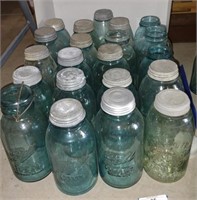 Large Blue Mason Jar Collection - F