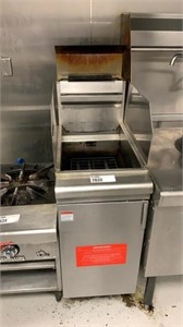 ansi s.s. single compartment gas fryer w/ side spl