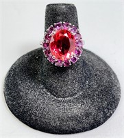 Gorgeous Faceted Spinel/Amethyst Ring 5 Gr S- 6.25