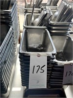 *LOT*(39)S/S 1/4-SIZE 6" FOOD PANS W/(10)LIDS