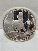 1 oz Silver Round 2014 Year of the Horse