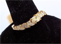 * 14k Gold And Marquis Diamond Ring