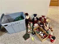 Christmas Decor In Storage Tote w/ Lid