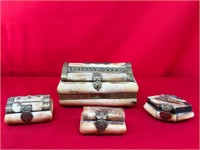 Bone/Reticulate Antler Jewelry Boxes
