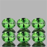 Natural chrome Green Apatite 6x5 MM - 6 Pcs - FL