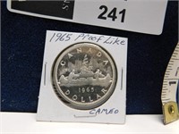 CANADA 1965 SILVER DOLLAR LARGE CAMEO