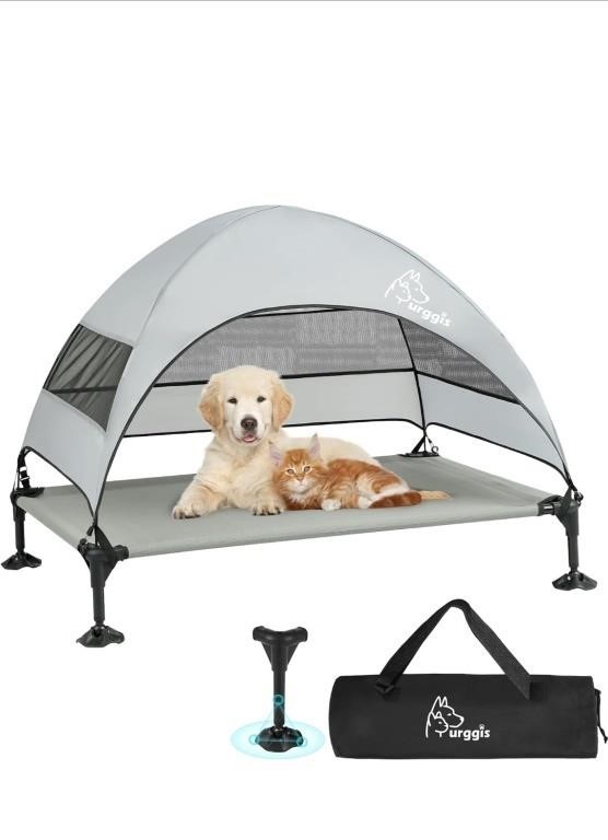 (New) Upgraded Elevated Dog Bed with Canopy,