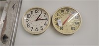 Clock and thermometer