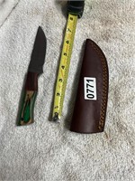 Beautiful Damascus blade knife &  sheath 771