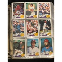 1985 Topps Baseball Partial Set
