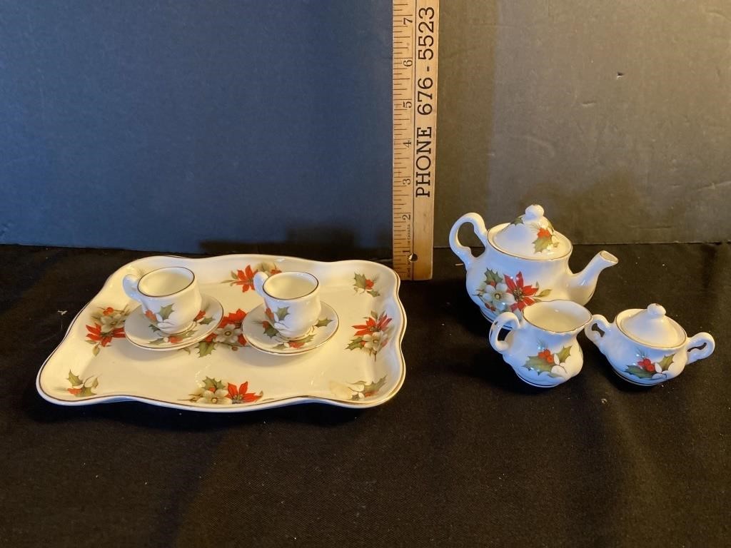 English Rose miniature tea set