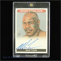 Mike Tyson Signed Leaf Sportkings Signatures (COA)