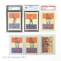 1956 Gum Inc. Adventure Boxing Cards (SGC/PSA) (6)