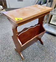 Vintage Magazine Rack Accent Table