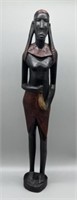African Wood Handcarved Statue
