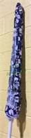 7 foot beach/patio umbrella, floral blue and