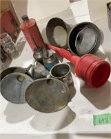 Funnels and oil cans