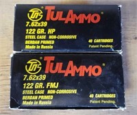 80 Rounds-- TulAmmo 7.62X 39 FMJ Ammunition
