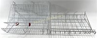 (4) Metal Wire Slat Wall Racks/Shelves w/ Tub