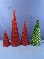 4 Decorative Christmas Trees