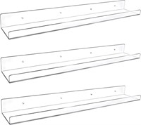 Febwind 3 Pack 24-Inch Long Clear Acrylic