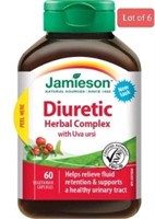 Lot of 6 Jamieson Herbal Complex Diuretic With Uva