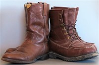 Men's Boots Justin & Vibram (2 Pair)Size 10.5 & 11