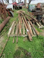 2 PALLETS- 6 SUCKER RODS, 5- PIECES DRILLING PIPE