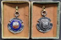 TWO STERLING RUSHOLME & DISTRICT FOOTBALL MEDALS