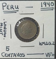 1940 Peruvian coin