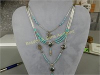 GROUP OF 3 LADIES STERLING SILVER AND TURQUOISE