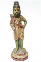 Hindu East Indian Cast Sculpture of Green Deity