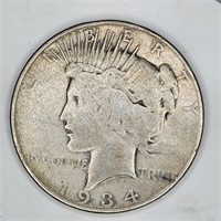 1934 DPeace Silver Dollar