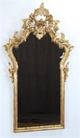 Antique Ornate Italian Giltwood Mirror