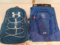 UA draw string & back pack, new with tags! Royal