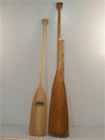 Wood oars, measurements in pictures